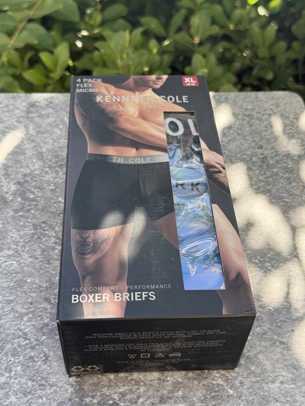 Kenneth Cole 4-Pk Men's Boxers Navy Premium Comfort Performance Microfiber XL